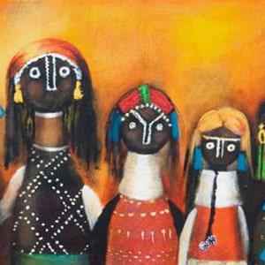 2005 Ndebele Dolls African Art - Vibrant Collector's Piece