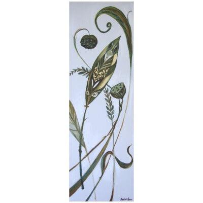 Pods. Modern contemporary leaf painting - idalet