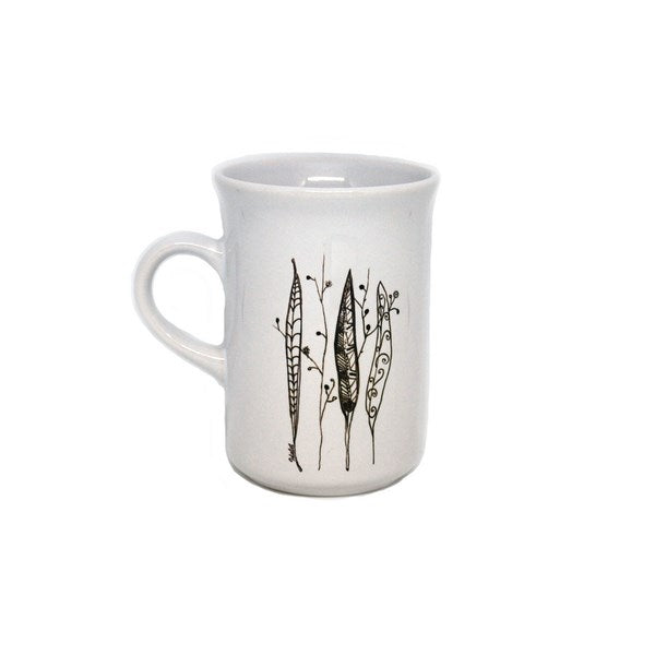 Small Pods Decorative Cup with Artwork in Black - idaletanderica