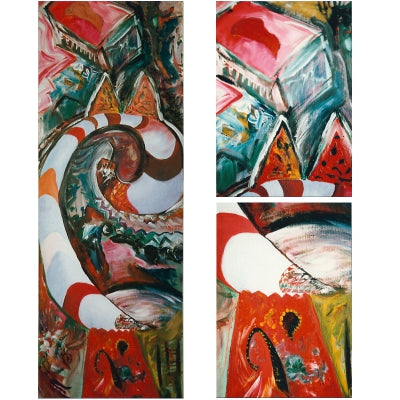 9/11 Premonition Painting – Visionary Contemporary Art by Idalet.