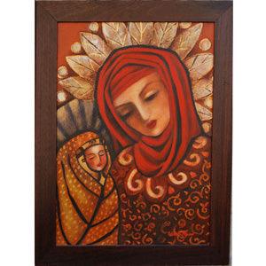 2004. Red Madonna. Modern Icon Paintings. - defineartgifts