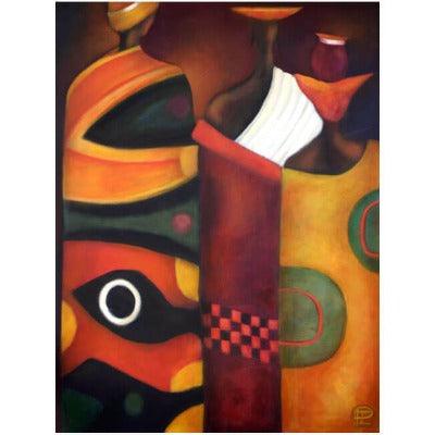 Sango's. Modern African wall art on canvas