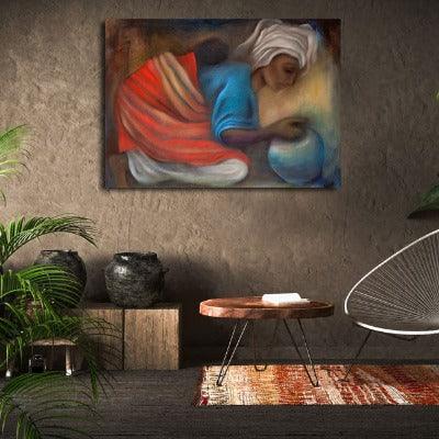 2001. Sibongele. Ethnic paintings of African people. - defineartgifts