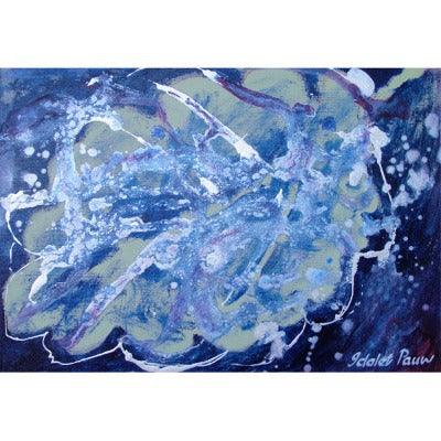 Modern leaf painting. Silver Leaves II - idalet