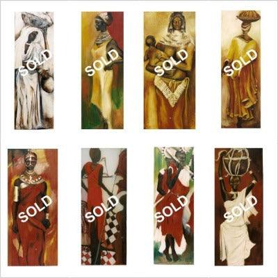 2002. Maasai Warrior. Ethnic paintings of African people.