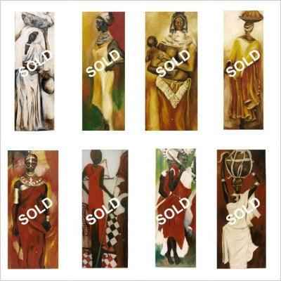 2002 - Captivating Maasai Warrior Painting – Embrace African Culture in Your Space