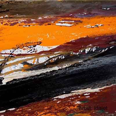 2007 - Tangerine Surprise - abstract wall artwork on canvas