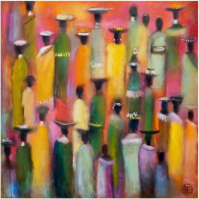 Tender Pantomime. Beautiful African art paintings