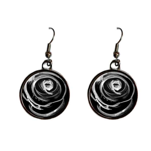 Desert Rose. Modern round earrings for women.