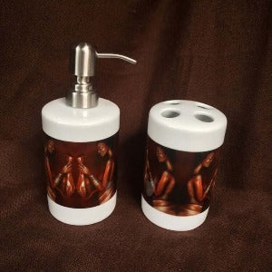 Toothbrush and Soap Dispenser Set Give Joy - idalet and erica