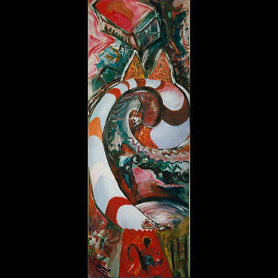 9/11 Premonition Painting – Visionary Contemporary Art A painting by SA artist, Idalet. 