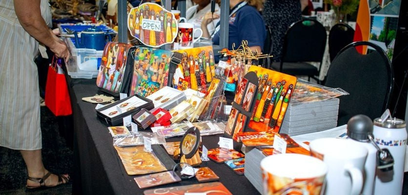 Unique ethnic art souvenirs at the Tshwane Tourism Showcase - Idalet and Erica