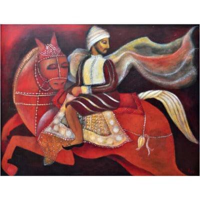 2001-dark-horse-a-whimsical-fine-art-painting