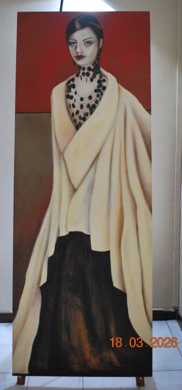 2001 - Babette - large fine art painting of a woman