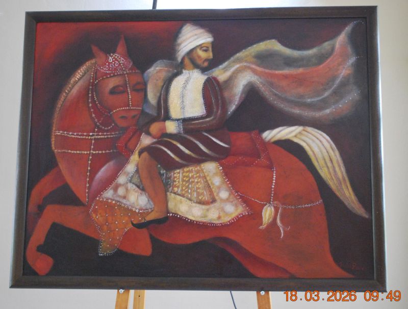 2001 - Dark Horse - a whimsical fine art painting - idalet