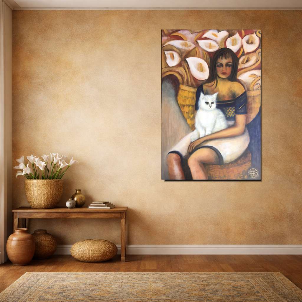 2001 Bast-a contemporary painting of a cat
