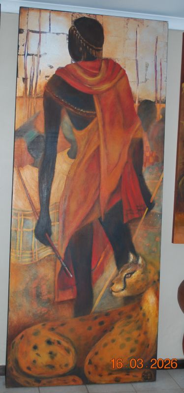 2002 - Maasai Warrior - ethnic paintings of African people