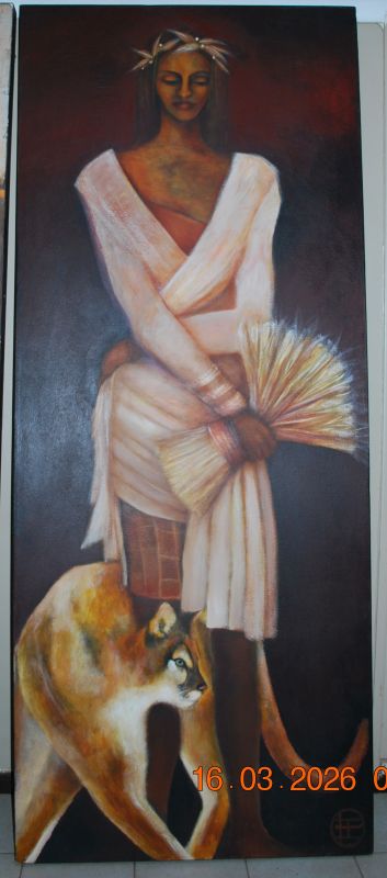 2002 Mountain Lion-large contemporary figurative artwork