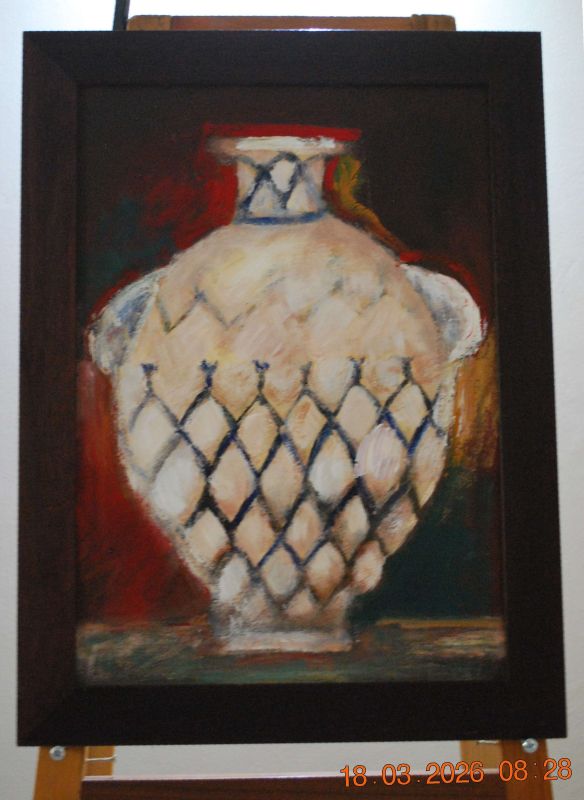 2003 Pots I-a fine art painting of an antique clay pot - idalet