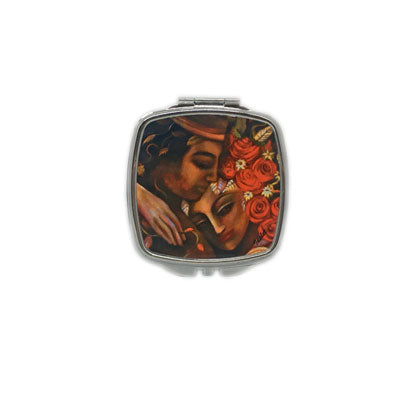 Pocket mirror for women - Roses - Romantic Indian Wedding Couple idaletanderica