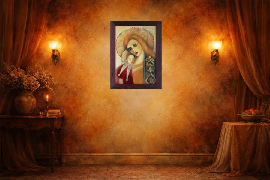 2004 Honeysuckle-modern icon fine art painting