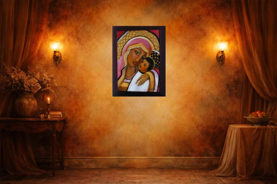 2004 Pink Geranium-contemporary symbolist art