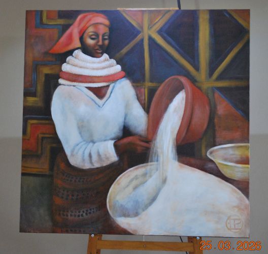 2005 - Inner Wall - fine art ethnic painting
