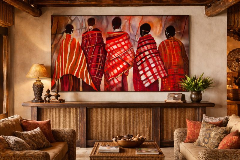 2005 - Maasai Kraal - Maasai art paintings