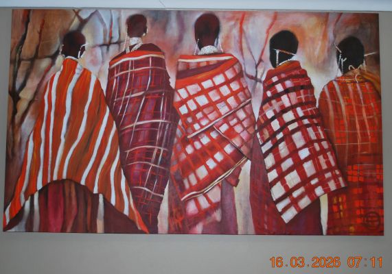 2005 - Maasai Kraal - Maasai art paintings