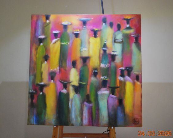2005 - Tender Pantomime - beautiful African art paintings