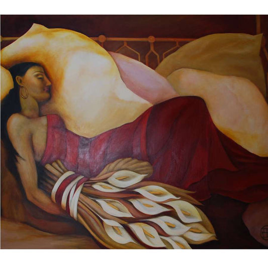 2006 - Water Lily Love - large fine art painting cropped - idalet