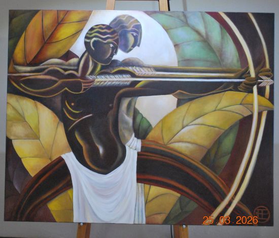 2006 - Archer - fine art painting with mystical symbolism