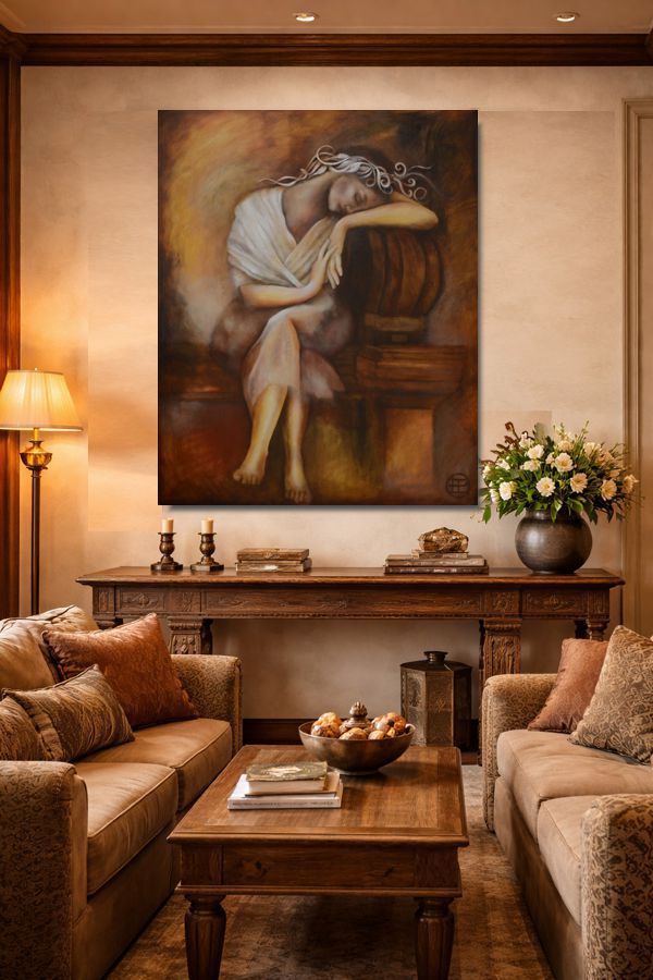 2006 - Asleep - fine art painting for sale South Africa