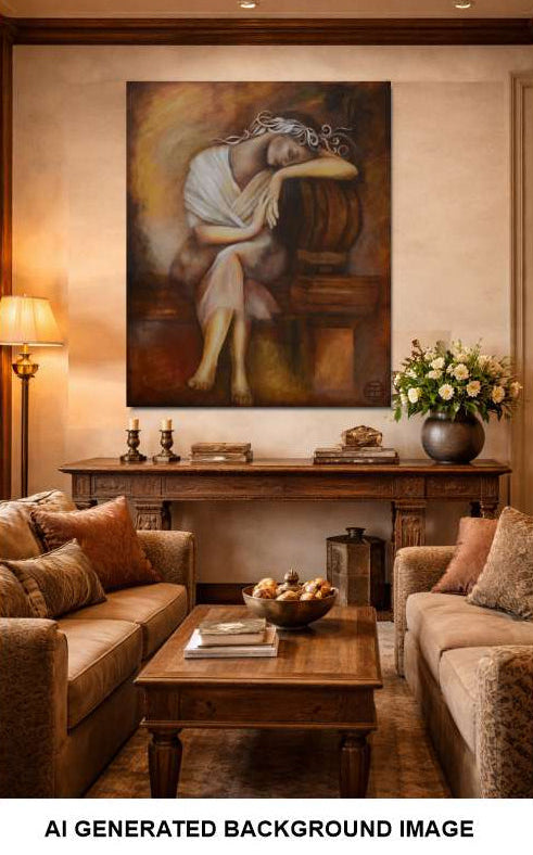 2006 - Asleep - fine art painting South Africa