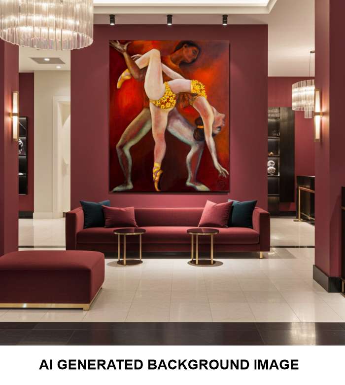 2006 Elevate Your Home with a Stunning Modern Artists Dance Painting