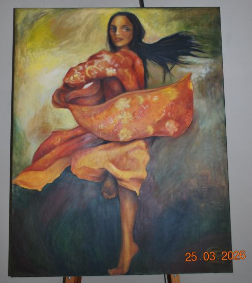 2006 - Goldspin - beautiful fine art dance canvas painting