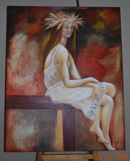 2006 - Ivory - mystical fine art painting of a woman