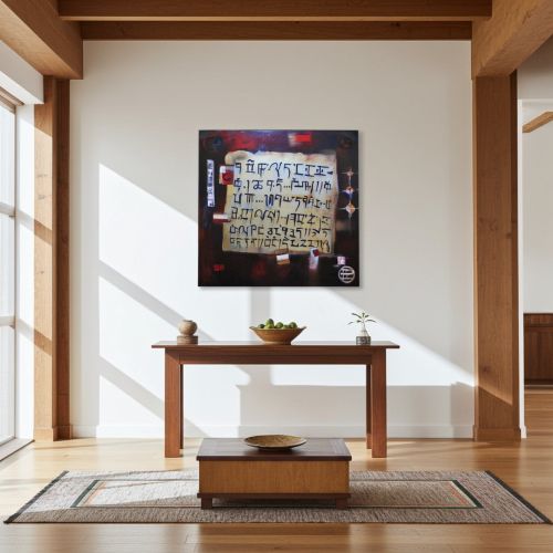 2006 - Tibetan Manuscript - mystical fine artwork on canvas