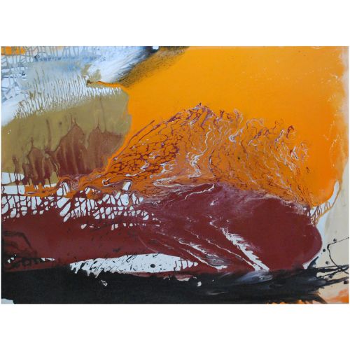 2007 - Tangerine Surprise II - abstract wall artwork on canvas - idalet