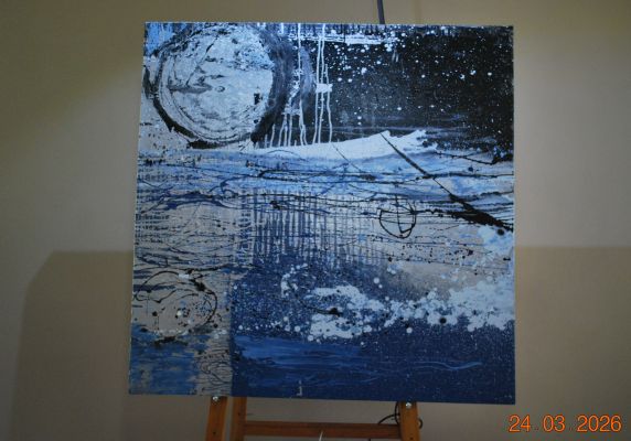 2007 - Déjà Vu - abstract artwork of the moon and the ocean