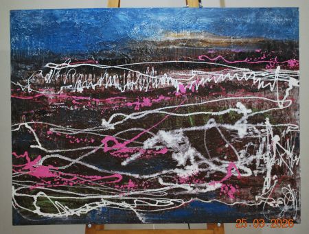 2007 - Pink Landscape - top action painting