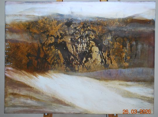 2007 - Willow Trees - Spiritual Abstract Tree Painting Art - idalet