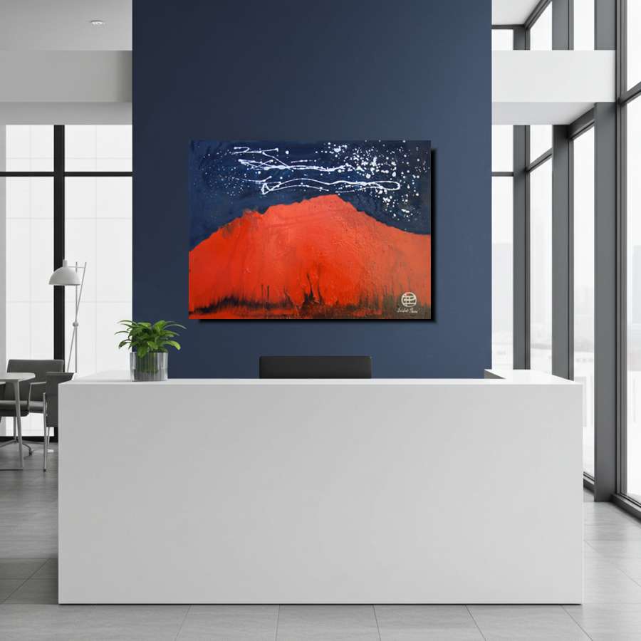 2007 Krakatoa-mountainscape abstract painting