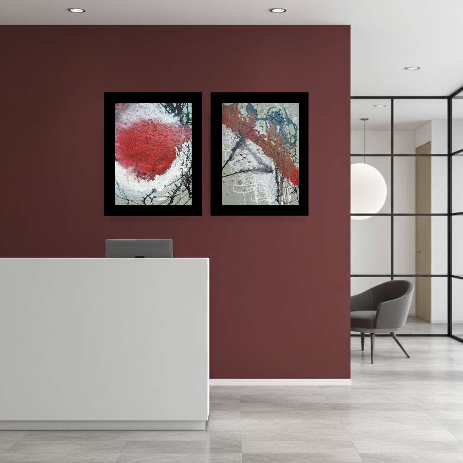 2007 Burst and Red Alert-vibrant abstract artwork