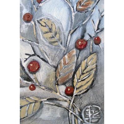 2008 Berries III-A framed red berry painting on MDF