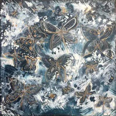 2008 Magic Noire-contemporary abstract butterfly artwork