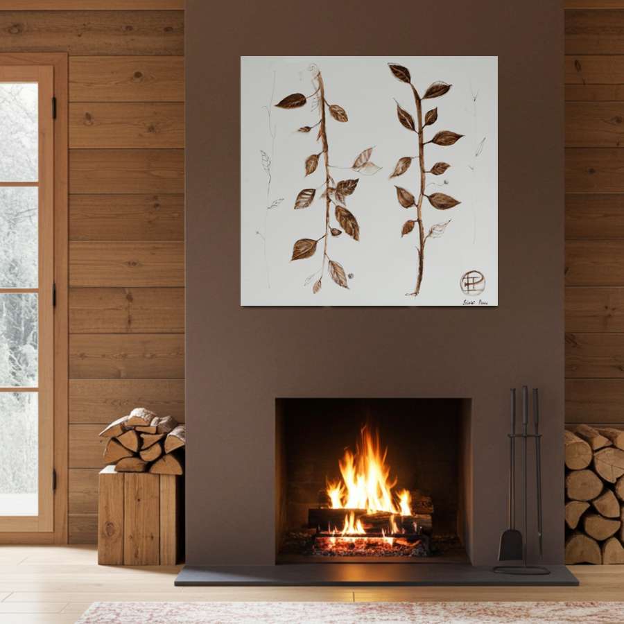 2008 - Winter Leaves - contemporary fine artwork of leaves