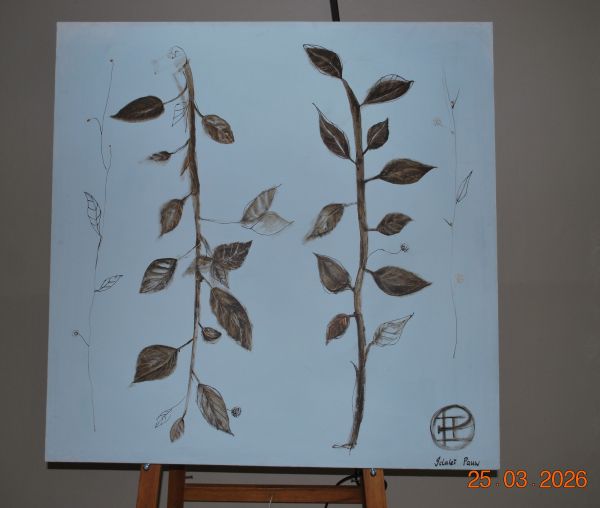 2008 - Winter Leaves - contemporary fine artwork of leaves