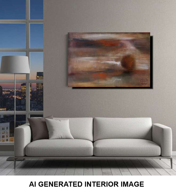 2008 Elegant Abstract Landscape Art – Clarens in Warm Browns