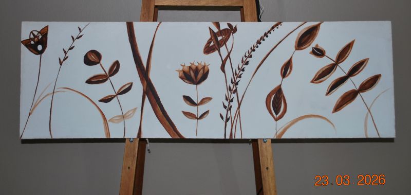 2008 Field of Flowers II-Minimalistic fine art in brown tones - idalet
